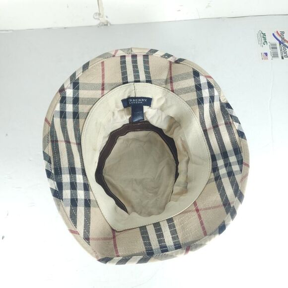 Burberry Women\'s Vintage Nova Check Medium Cotton Plaid Bucket Hat England